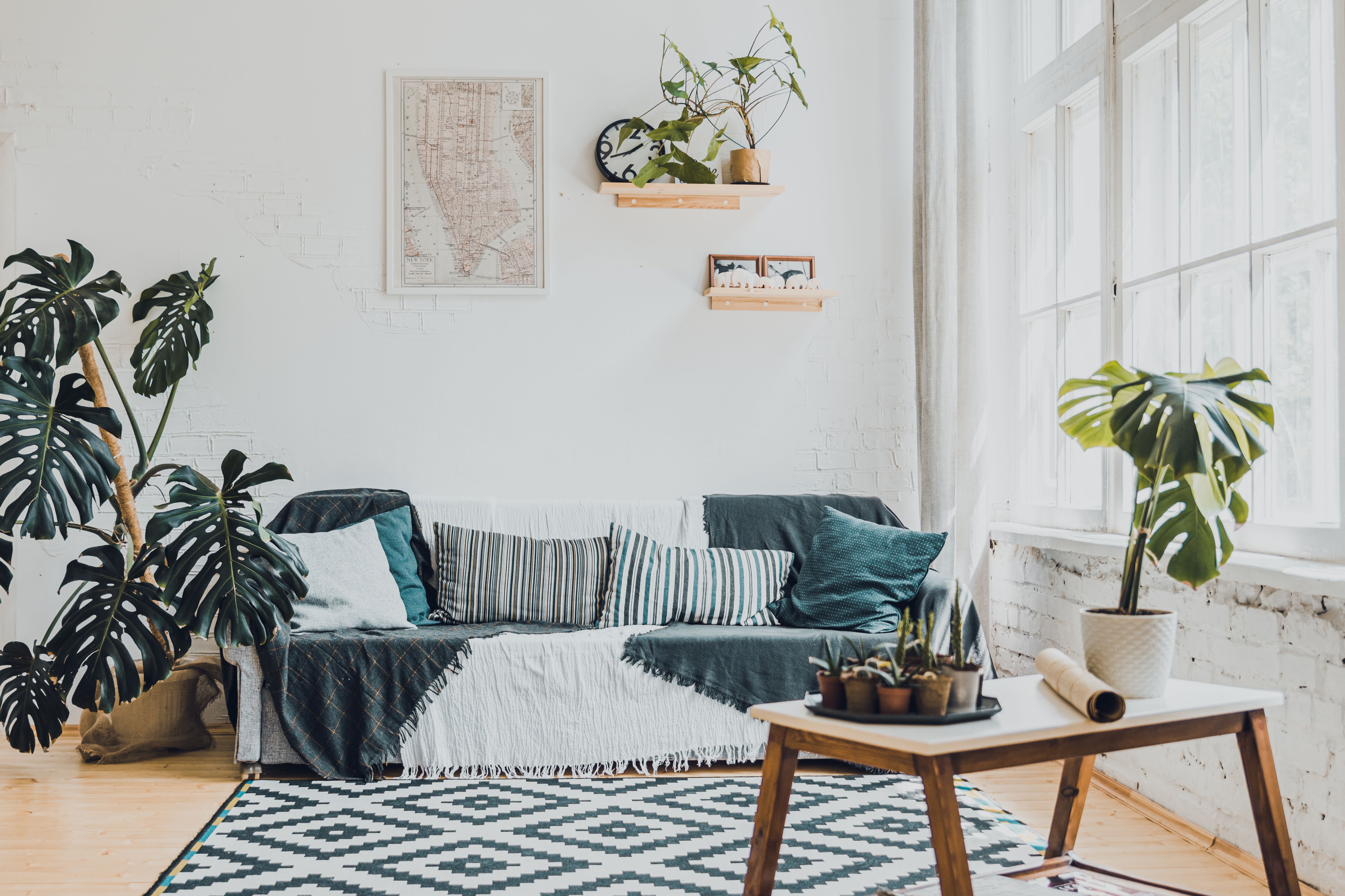 Interior designer's styling advice in a bright neutral room